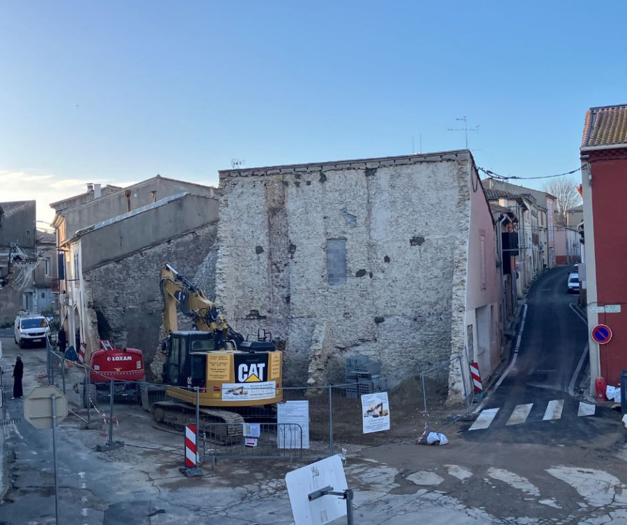 Avancement des travaux de démolition de la maison Béziac