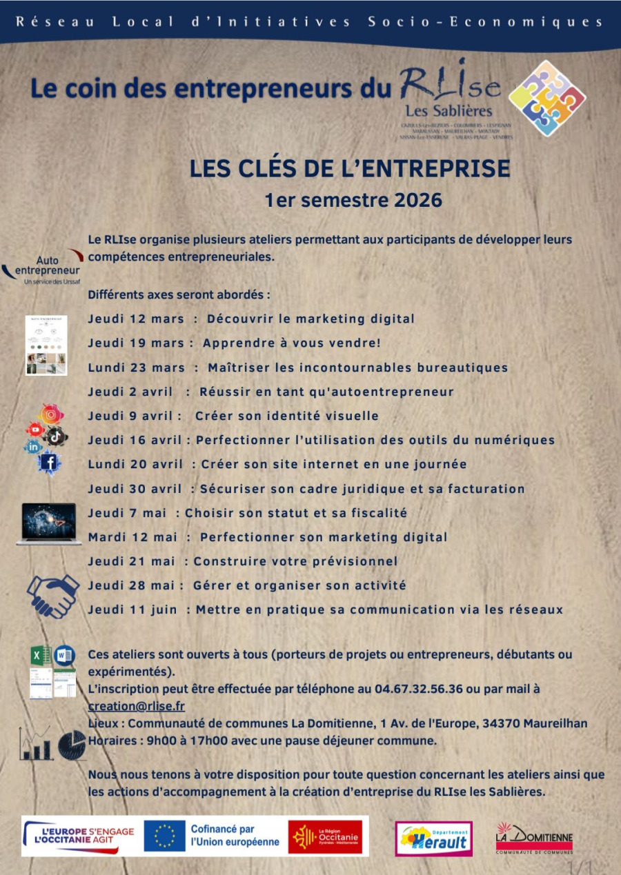 Ateliers les clés de l'entreprise - RLIse