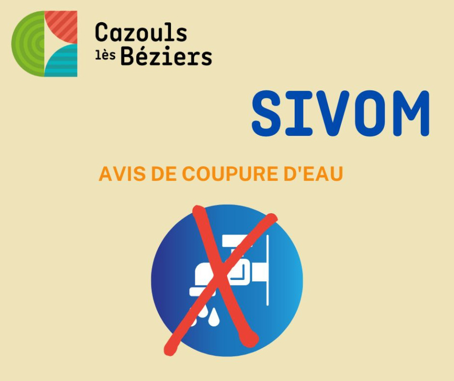 Avis population - coupure d'eau