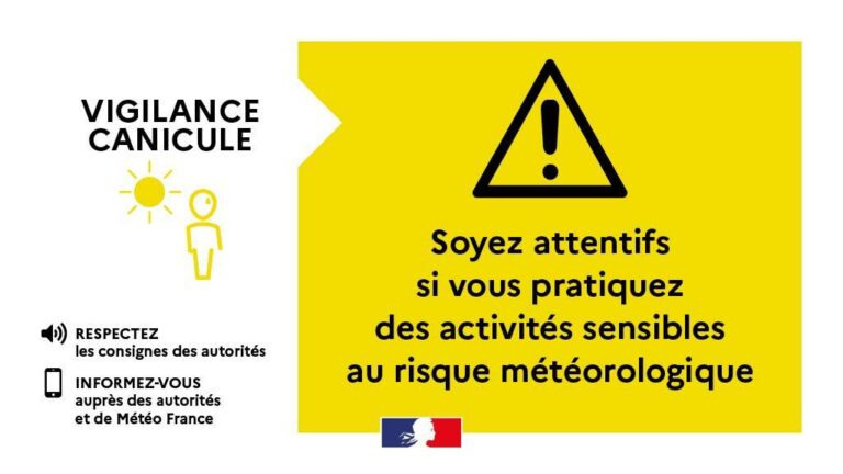 Alerte Météo - vigilance jaune canicule