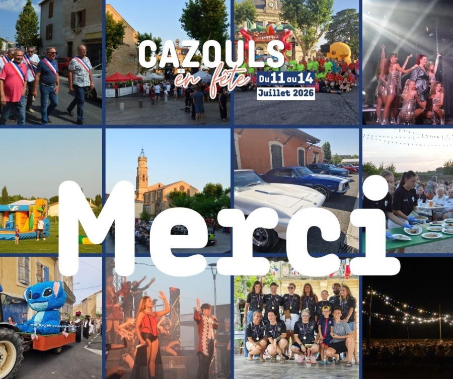 Cazouls En Fête 2026 - Merci