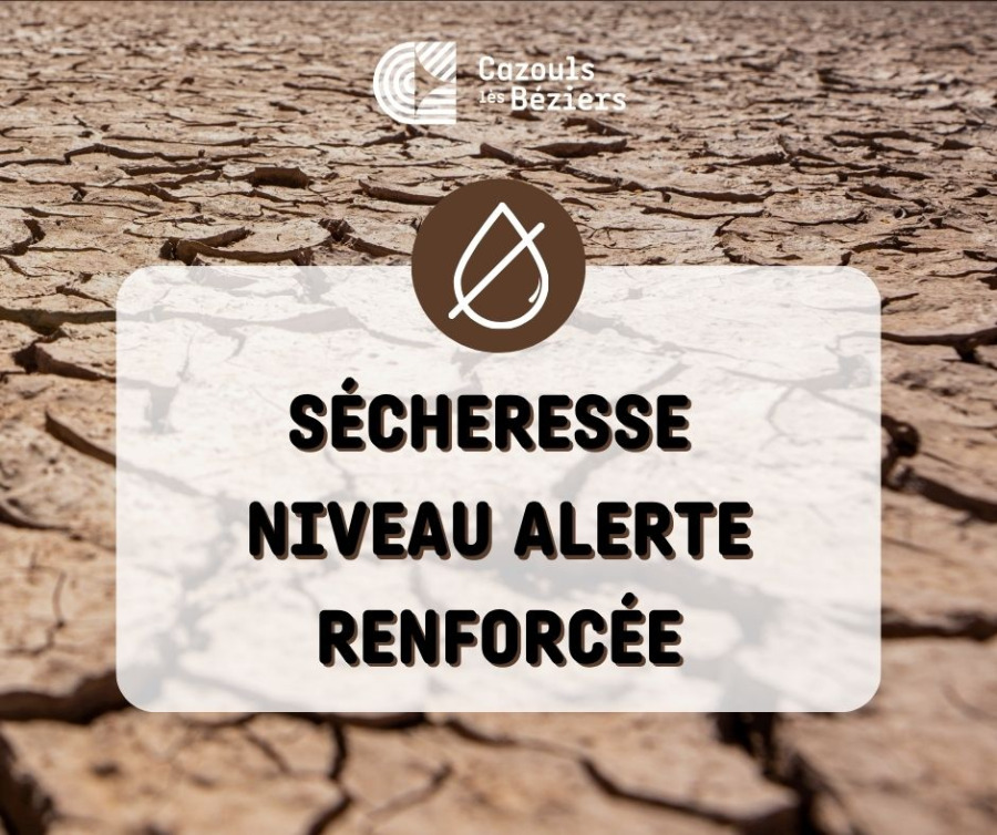 Sécheresse : niveau alerte renforcée