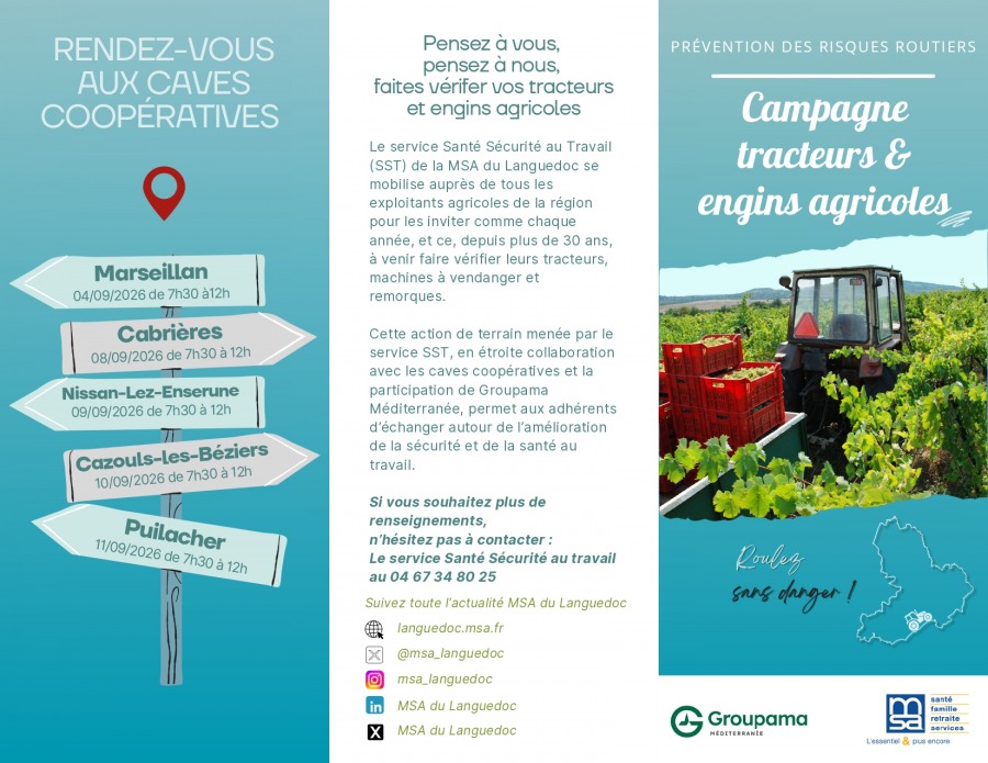 MSA, campagne tracteurs et engins agricoles