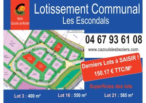 LOTISSEMENTS COMMUNAUX : DERNIERS LOTS A SAISIR