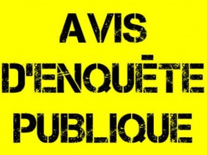 Avis d'enquête publique