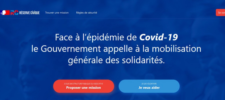 Lancement de la plateforme de mobilisation citoyenne « Je veux aider – Réserve civique Covid-19 »