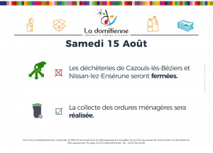 La Domitienne - Information samedi 15 août 2020