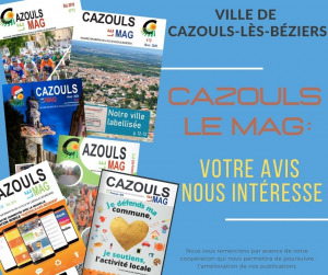 Cazouls le Mag : votre avis nous intéresse !