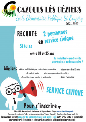 Service civique - Recrutement 2021 -2022