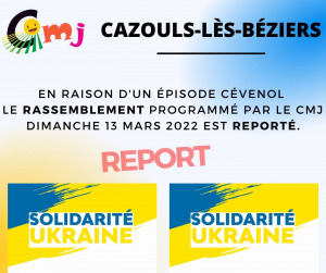 REPORT - Rassemblement CMJ dimanche 13 mars 2022