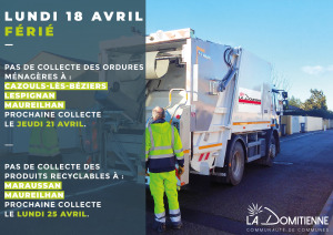 Info collecte - Lundi 18 avril 2022