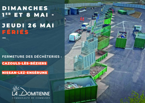 Info fermetures déchèteries