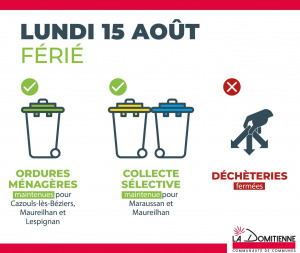 Férié - Lundi 15 août 2022