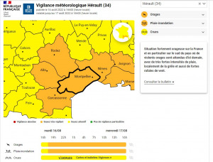 Alerte météo - Vigilance orange orages