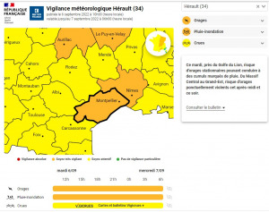 Alerte météo - Vigilance orange orages