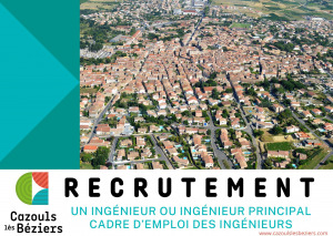 Recrutement - Un ingénieur ou ingénieur principal Cadre d’emploi des Ingénieurs