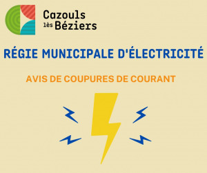 Régie Municipale d'Électricité / Avis de coupures de courant