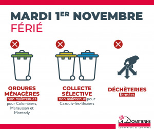 Information collecte - Férié 01 novembre 2022