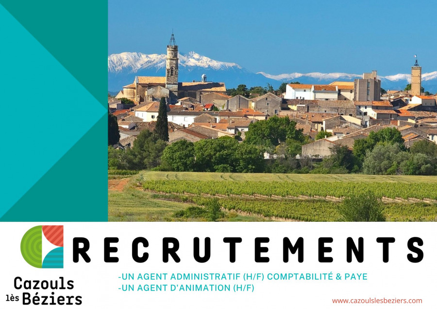 Offres d'emploi - Ville de Cazouls-lès-Béziers