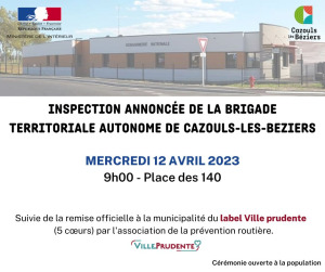 Inspection Gendarmerie Nationale / Label Ville Prudente