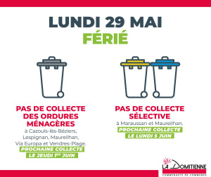 Information - Férié lundi 29 mai 2023