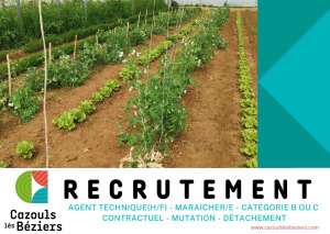 Recrutement - Agent technique (H/F) maraîcher/e