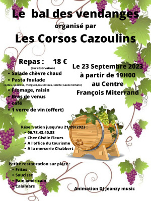 Les Corsos Cazoulins organisent le bal des vendanges