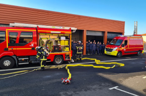 Les sapeurs-pompiers en exercice « incendie » à la gendarmerie