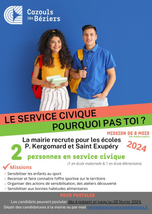 Service civique - Recrutement 2024