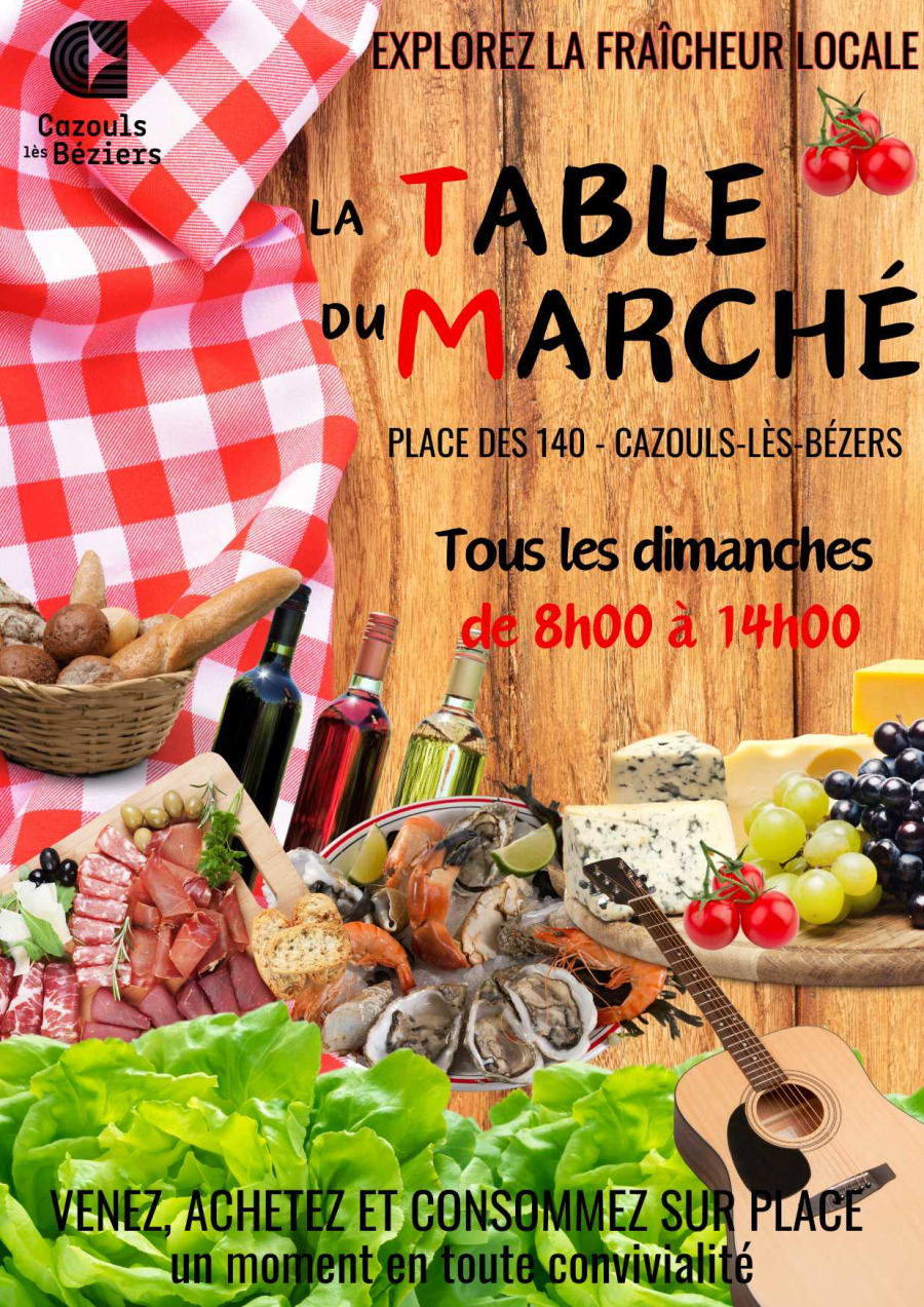 Nouveauté : marché le dimanche à Cazouls