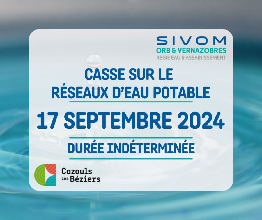 Avis de coupure d'eau potable / SIVOM