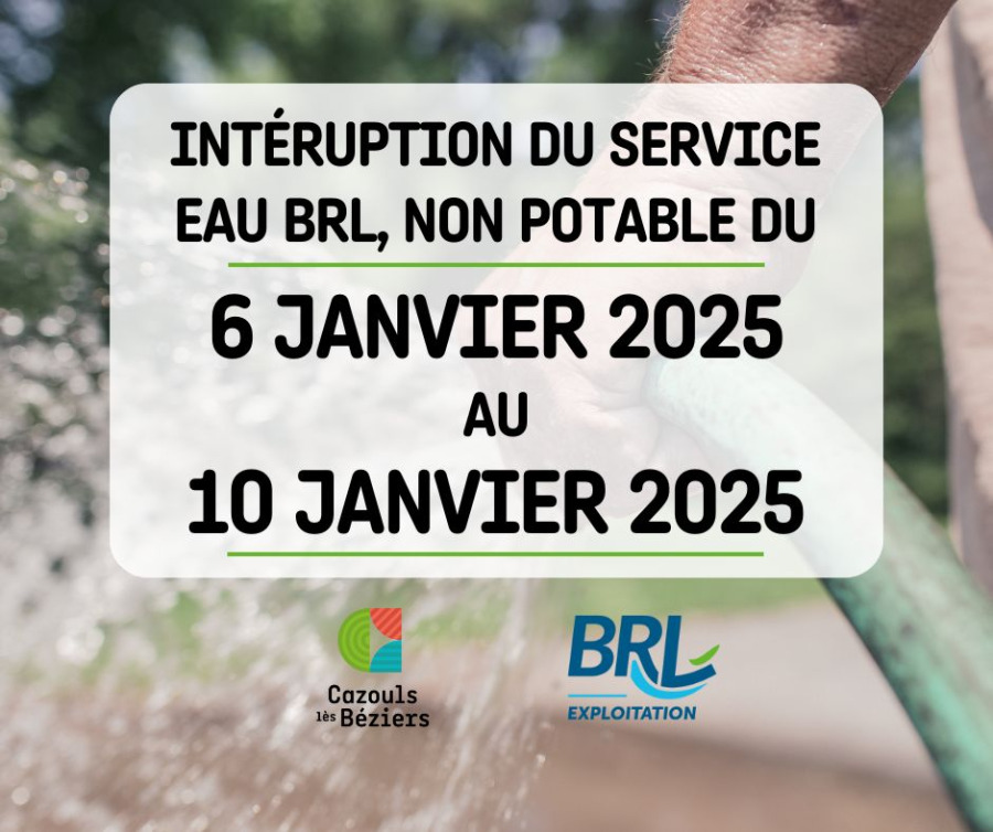 Coupure d'eau BRL
