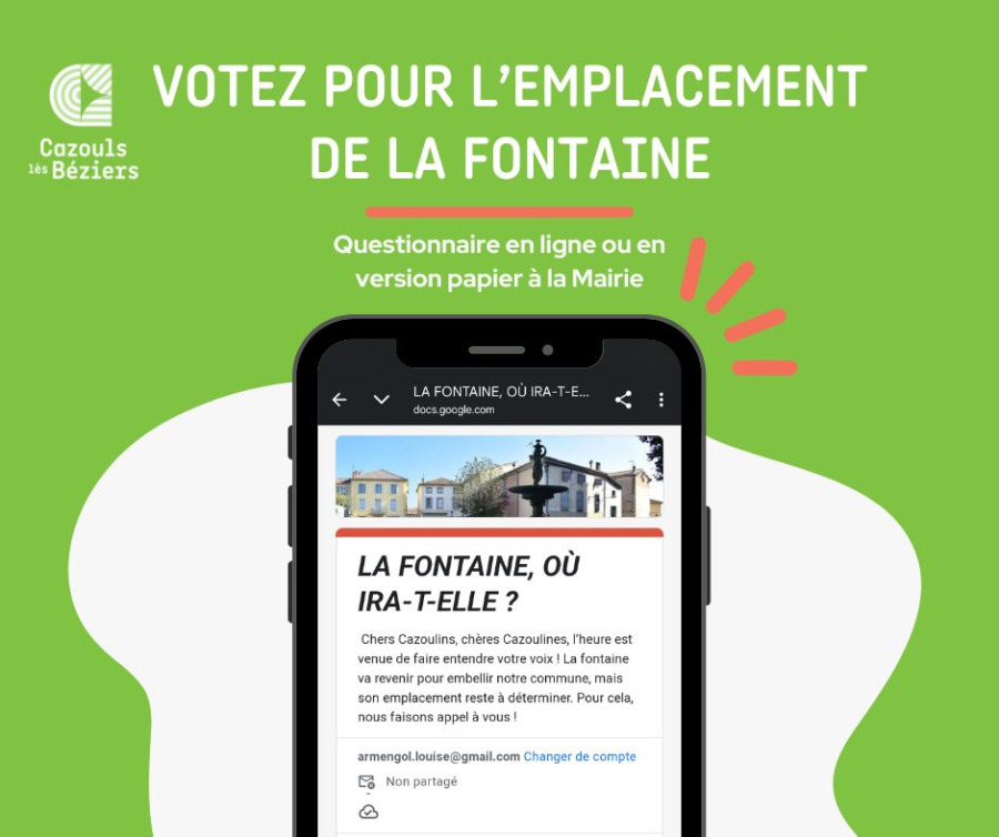 Sondage : La fontaine où ira-t-elle ?