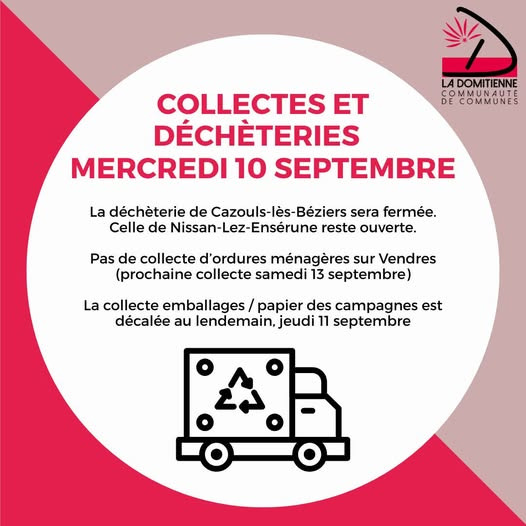 Fermeture de la déchèterie