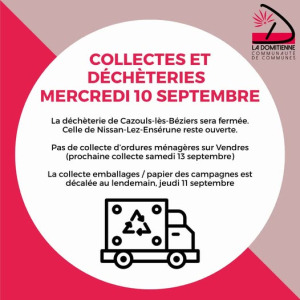 Fermeture de la déchèterie