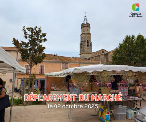 Déplacement exceptionnel du marché le 02 octobre 2025