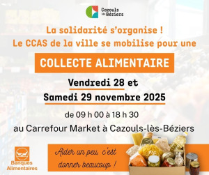 Collecte alimentaire - 28 et 29 novembre 2025