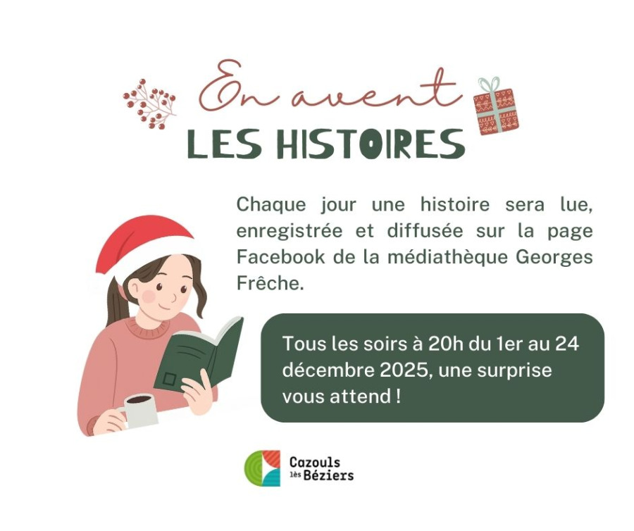 Calendrier de l'Avent, En Avent les histoires à la médiathèque