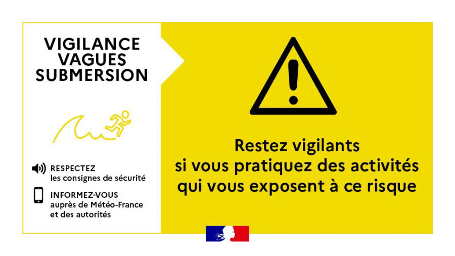 Vigilance jaune vagues-submersion et crues