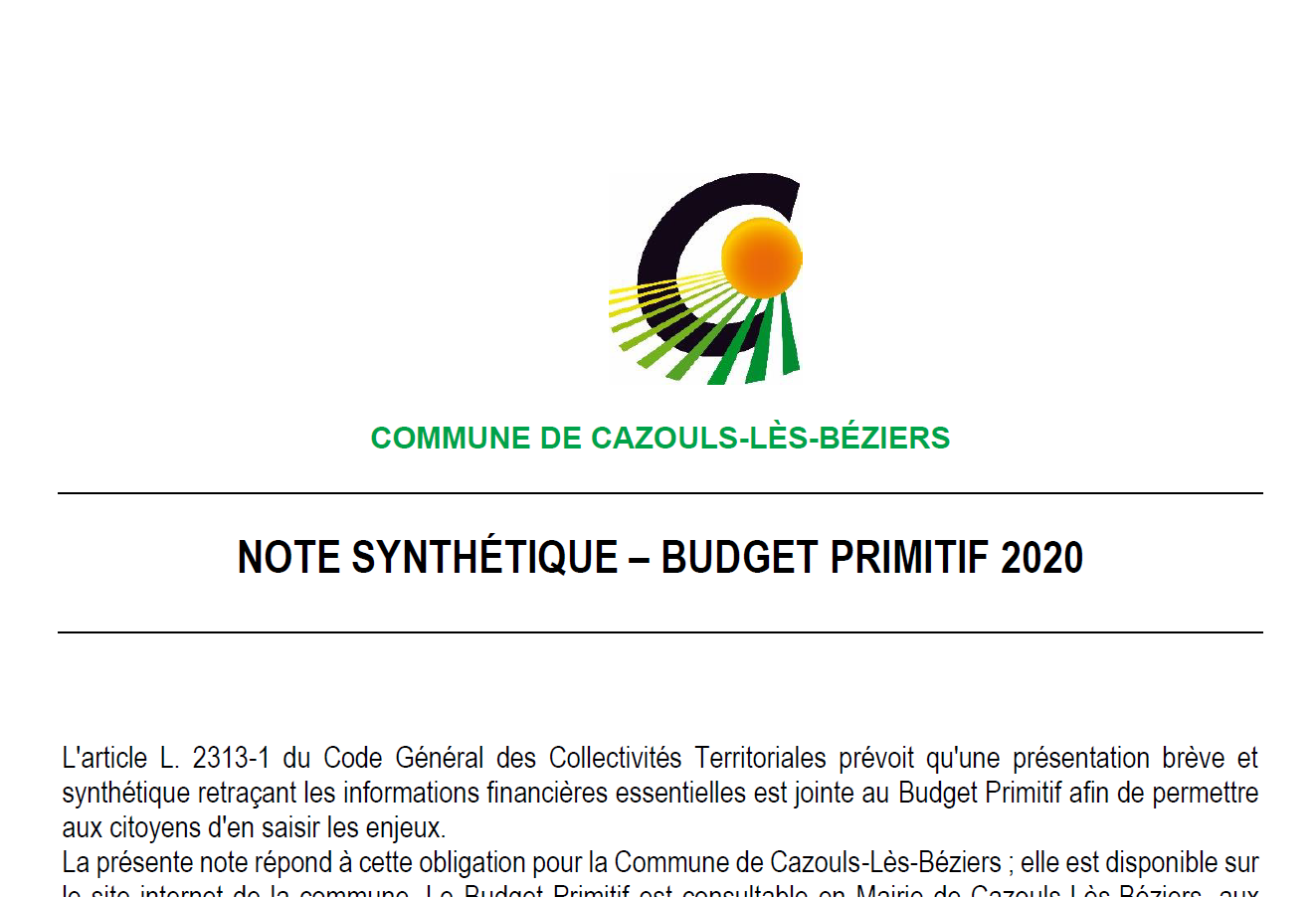 note synthèse 2020